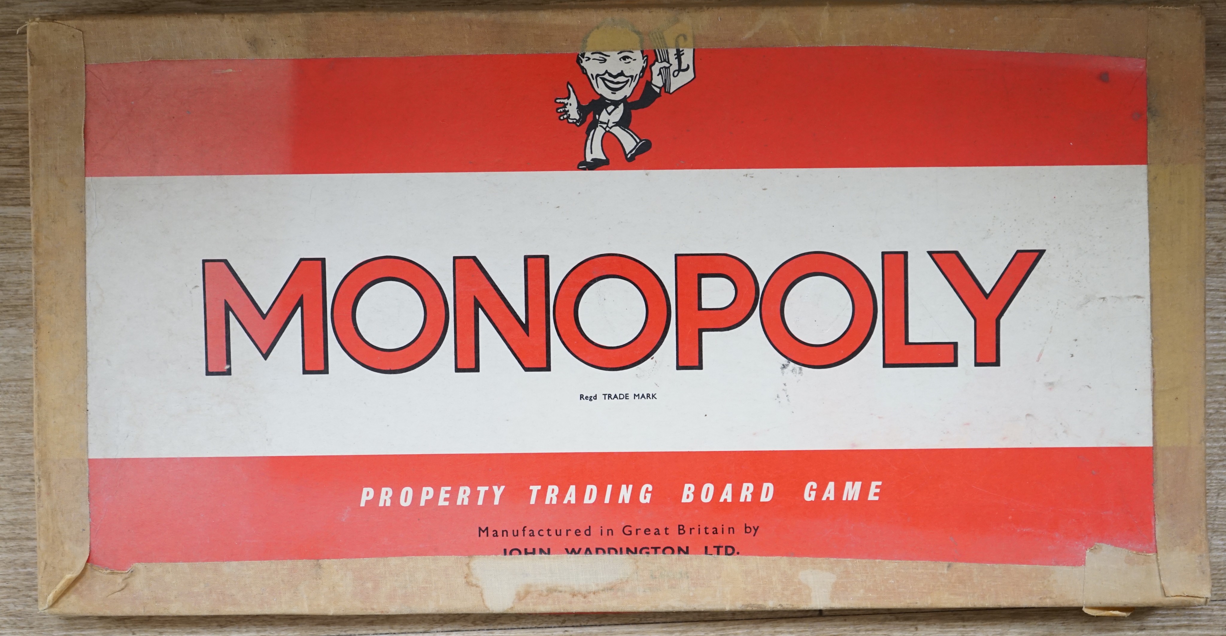 A box of miscellaneous Victorian games and an early Monopoly